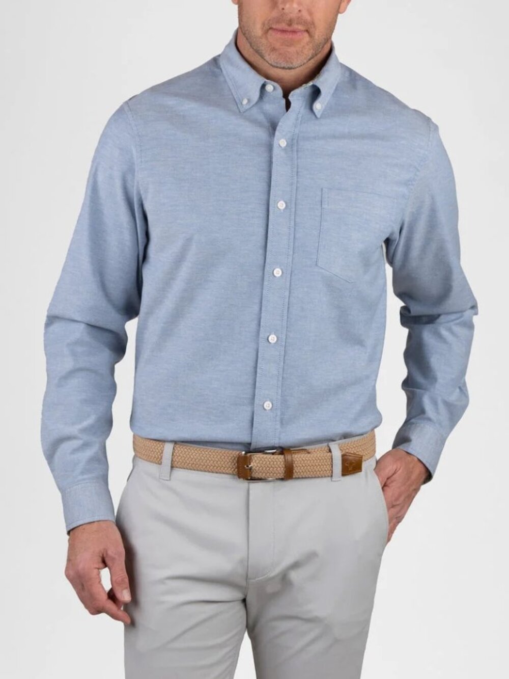 Tailor Vintage Dutch Blue Airotec Stretch Long Sleeve Shirt/18344